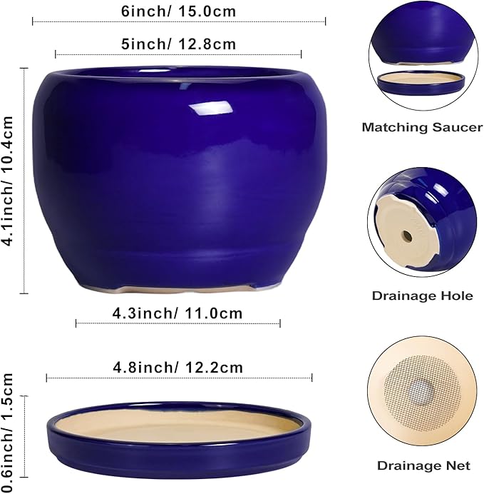 SQOWL Ceramic Planters for Indoor Plants - Image 3