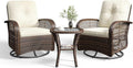 Aoxun 3 Pieces Patio Furniture Set, Patio Swivel Rocker Chairs Set of 2 by Aoxun