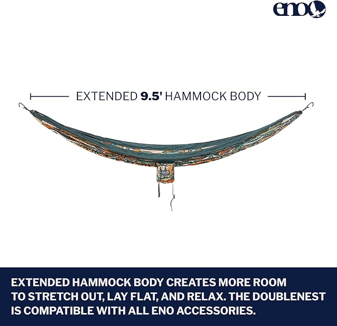 ENO, Eagles Nest Outfitters DoubleNest Lightweight Camping Hammock, 1 to 2 - Image 2