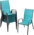 TLSUNNY Patio Chairs, Stackable Textilene Outdoor Dining Furniture by TLSUNNY