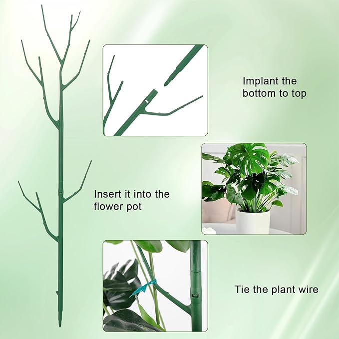 10 Pack Stackable Plant Support Stakes, Climbing Plant Support Structures - Image 6