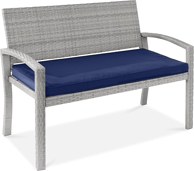 Best Choice Products Outdoor Bench 2-Person Wicker Garden Patio Benches Seating by BestChoiceProducts