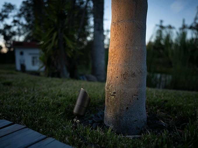12V LogiSpot Brass Outdoor Spotlight - Image 6