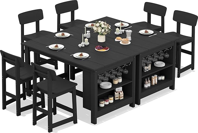 SERWALL 8-Piece Counter Height DiningTable Sets by SERWALL
