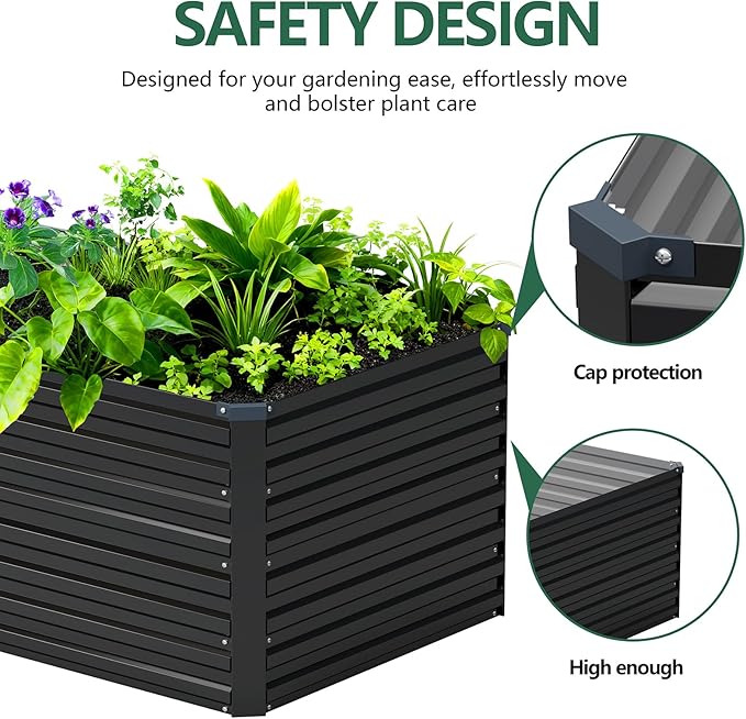Vengarus 12x2x2FT Galvanized Raised Garden Bed Kit, Large Rectangle Elevated - Image 3