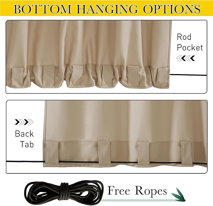 NICETOWN Canvas Outdoor Curtains - Image 3