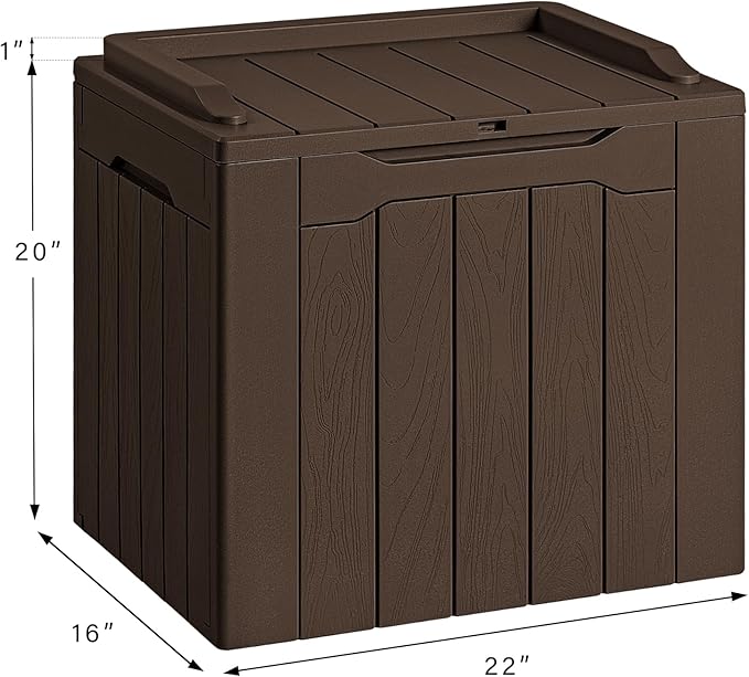 Devoko 30 Gallon Resin Deck Box Outdoor Indoor Waterproof Storage Box - Image 8