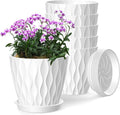 6 Inch Plant Pots, 6 Pack Indoor Flower Pots, Planters by SQKH