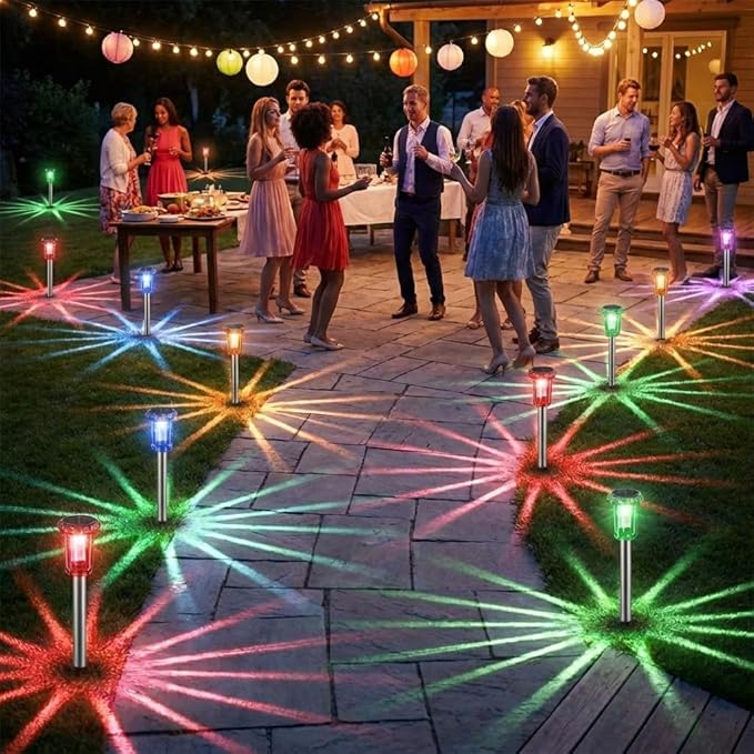 Solar Outdoor Lights, 10 Pack Solar Pathway Lights Outdoor Waterproof, - Image 4