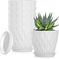 5 Inch Planter Pots, 6 Pack Indoor Planters, Small Flower Pots by SQKH