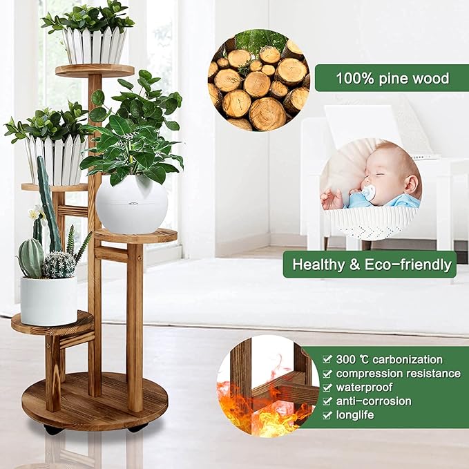 GEEBOBO 5 Tiered Tall Plant Stand - Image 3