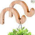 7-Inch Hanging Plant Brackets, Arc-Shaped Wooden Plant Hanger Indoor, Wall by DSJIFGEW