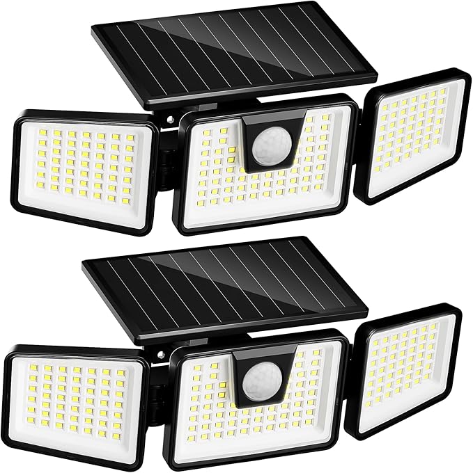 INCX Solar Lights Outdoor Waterproof, 3000 LM 156 LED Motion Sensor Outdoor by INCX
