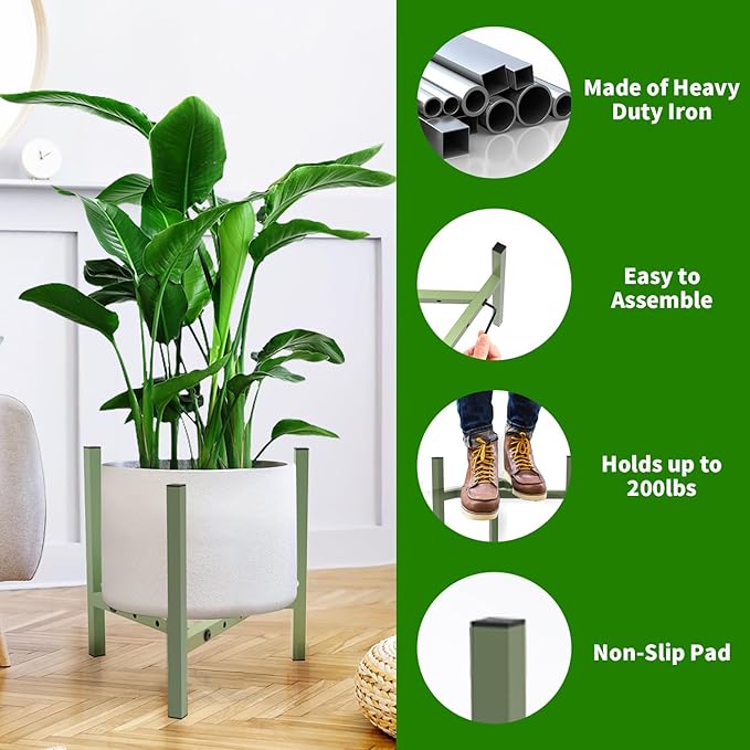 Aripark Plant Stand Indoor Adjustable, Metal Modern Small Plant Stands - Image 7