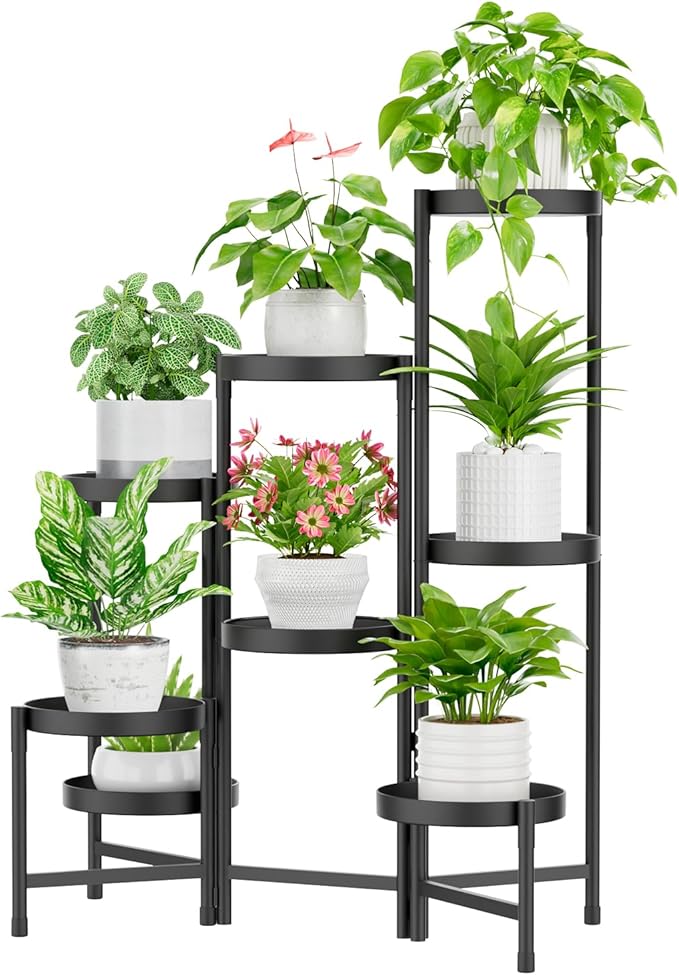 iDavosic.ly Plant Stand Indoor Outdoor, 8 Tier Corner Metal Flower Display by iDavosicly