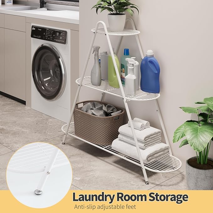 Plant Stand for Patio, 3-Tier Metal Plant Shelf–Indoor/Outdoor Display Rack for - Image 8