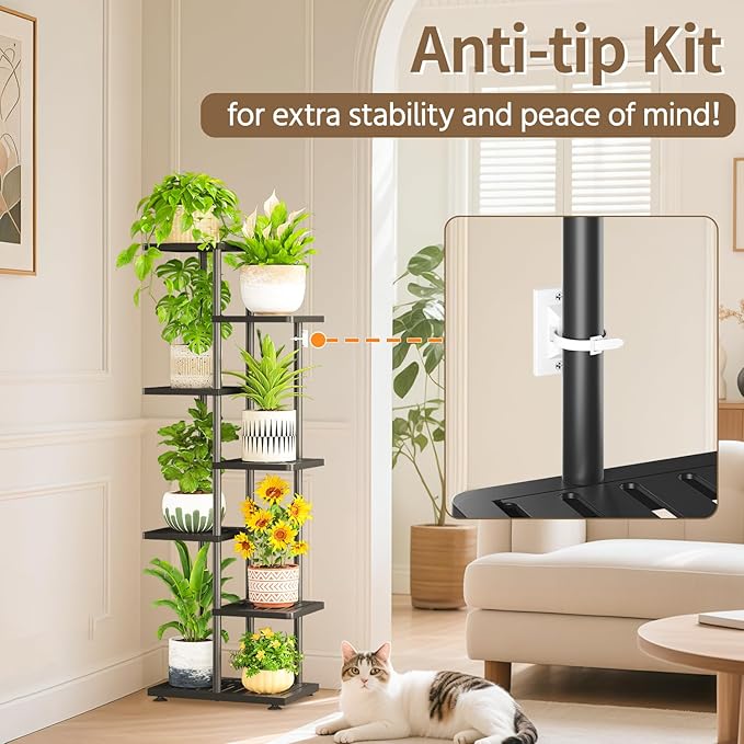 LASZOLA 6 Tier Plant Stand Indoors Outdoors - Image 5
