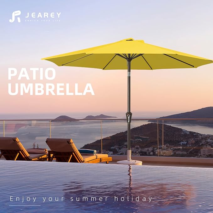 JEAREY 9FT Outdoor Patio Umbrella Outdoor Table Umbrella - Image 7