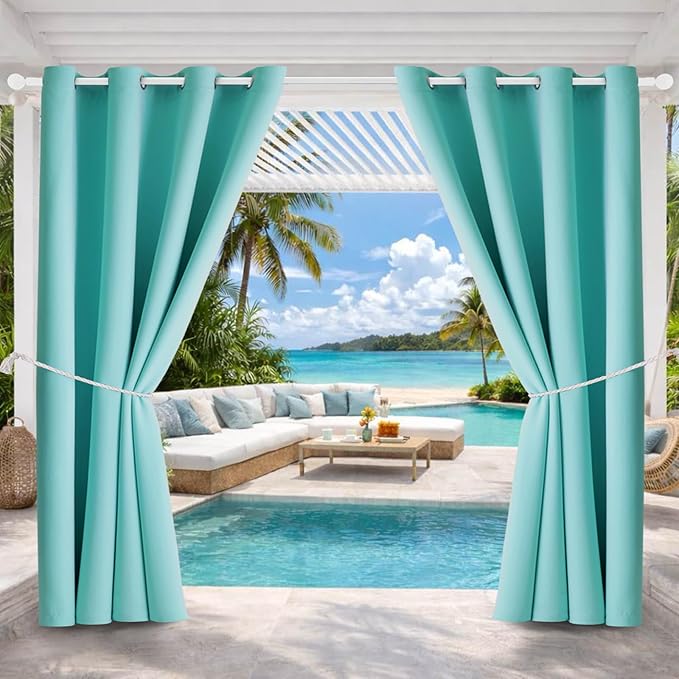 Waterproof Outdoor Curtain W52 x L63 by DivaenCamino