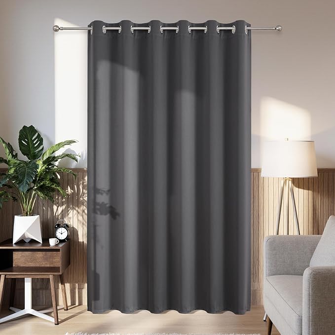 Joydeco Blackout Patio Sliding Door Curtains 108 Inches Long, Grommet Privacy by JOYDECO