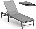 Aluminum Chaise Lounge Chair Outdoor, Foldable Patio Lounge Chair Assemble-Free by Unknown