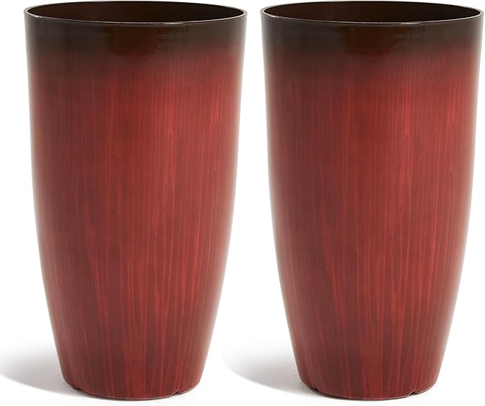 Worth Garden 20" H. Plastic Planters by WORTH
