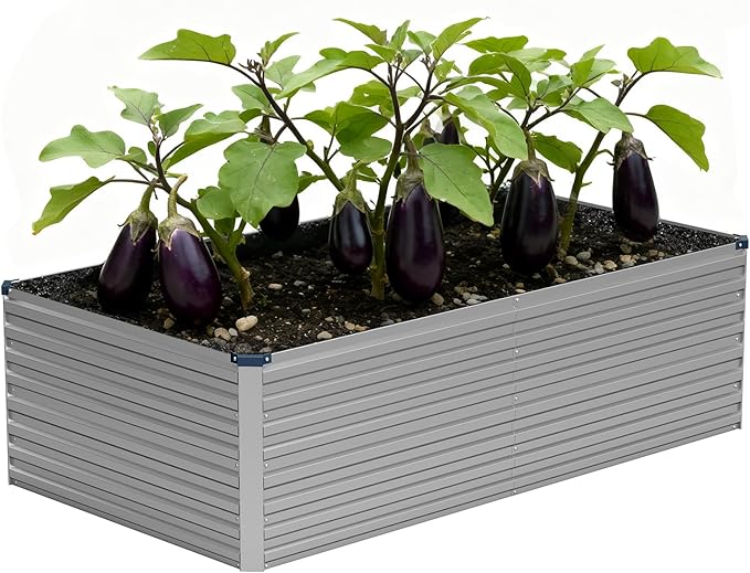 Vengarus 6x3x2FT Galvanized Raised Garden Bed Kit, Deep Root Planter Box by Vengarus
