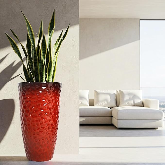 Worth 2 Pack 24" Tall Large Plastic Planter - Image 3