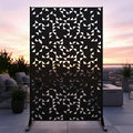 Metal Privacy Screen Outdoor 6FT – Laser-Cut Geometric Mosaic Decorative Steel by TALLYVERUS