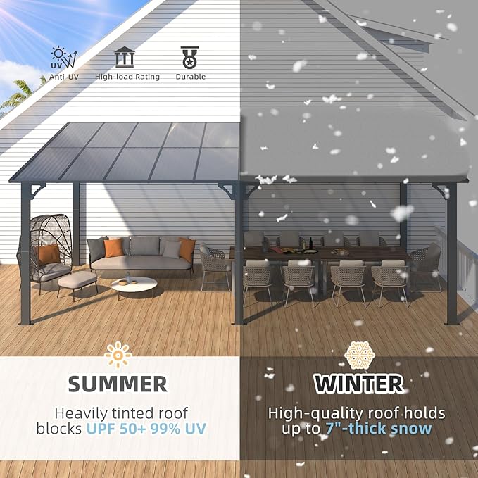 AECOJOY 20' x 10' Outdoo Gazebo Pergola - Image 2