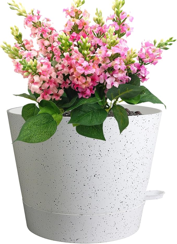 12 inch Large Self Watering Pots, Plant Pots by Meowell