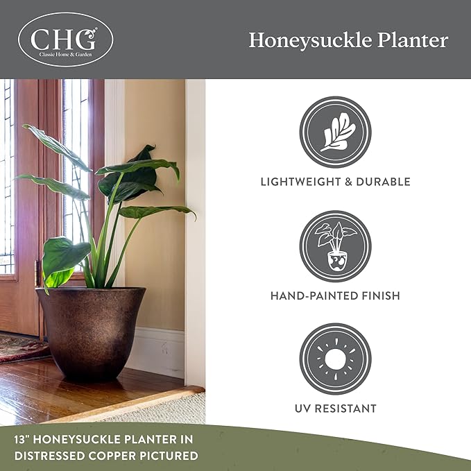 Classic Home and Garden Honeysuckle Resin Planters - Image 4
