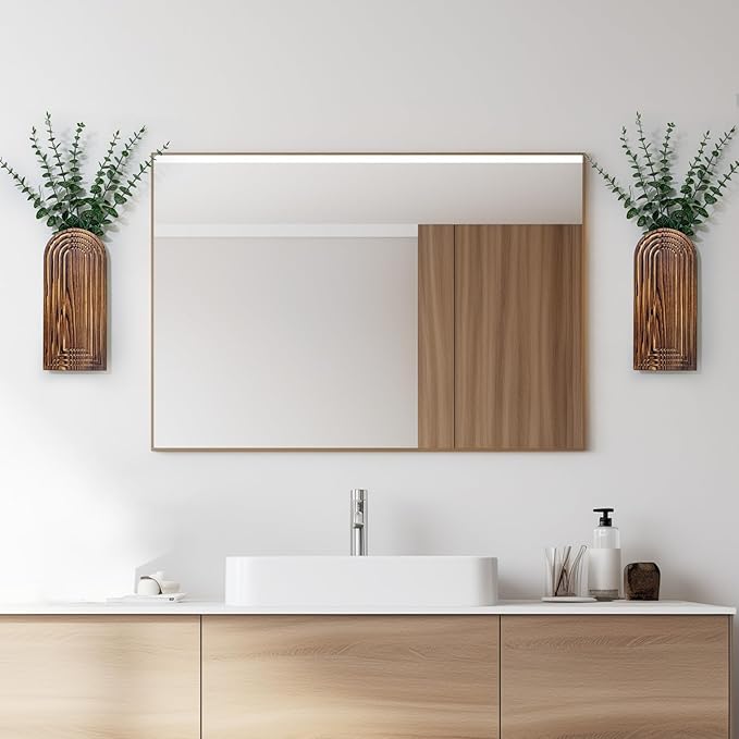 Wooden Wall Planter Vase Set of 2, Boho Hanging Planter - Image 2