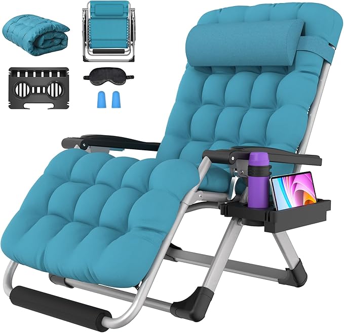 Suteck Oversized Zero Gravity Chair, 33In XXL Outdoor Recliner Chair by Suteck