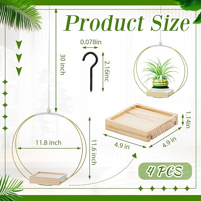 Geelin 4 Pack Plant Hanger - Image 2