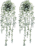 COCOBOO 2 Pcs Artificial Eucalyptus Plants Shelf Hanging Fake Plant in Pot by COCOBOO