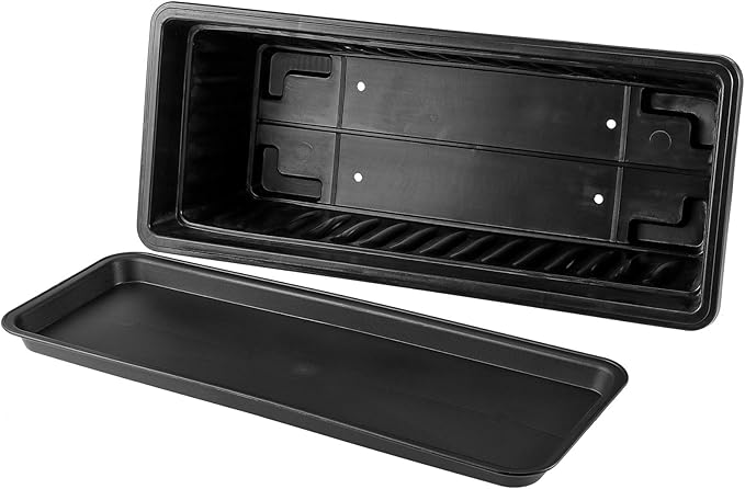 6 Pack 17 Inch Flower Window Box, Plastic Vegetable Planters Long Pots - Image 4