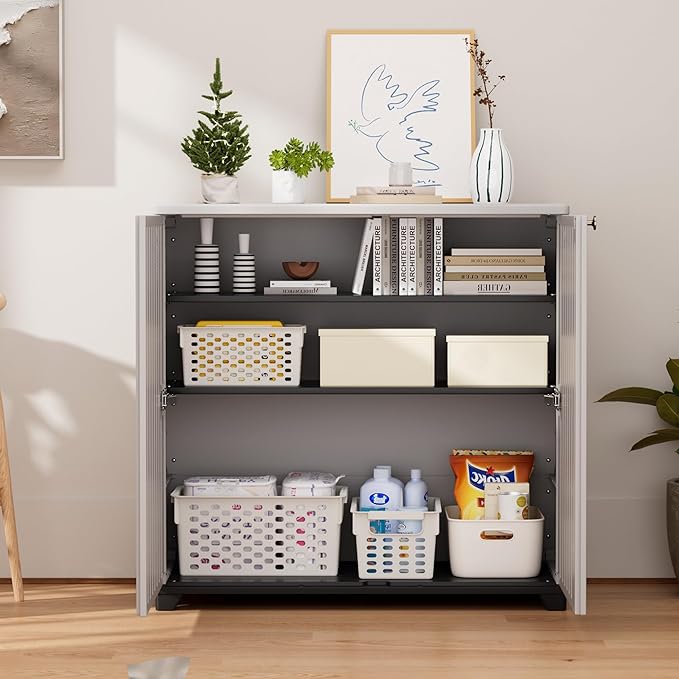 ADDOK Indoor Outdoor Plastic Storage Cabinet 34"x15"x34" - Image 6