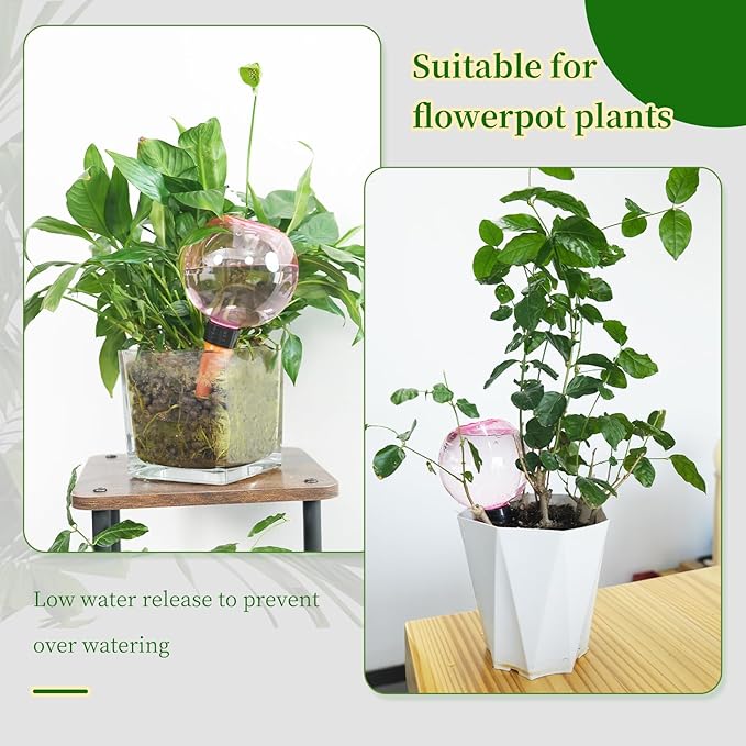 3pcs Large Plant Self Watering Globes, 17.5 oz Plastic Water Bulbs Top Fill - Image 3