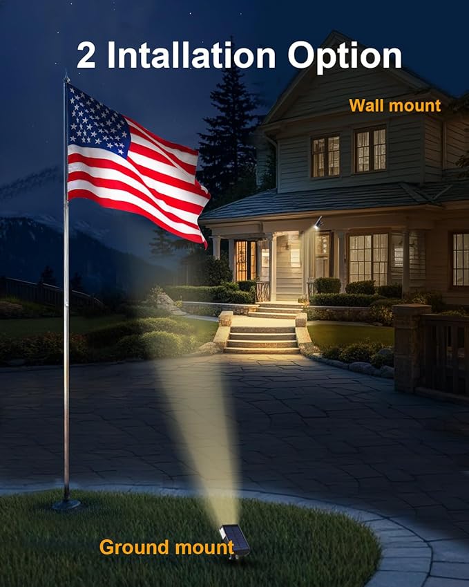 4 Pack Solar Powered Outdoor Spot Lights Outside Waterproof 20 LEDs Landscape - Image 5