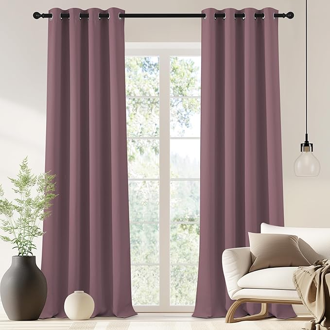 NICETOWN Blackout Drapery Curtain Panel 90 inches Long by NICETOWN