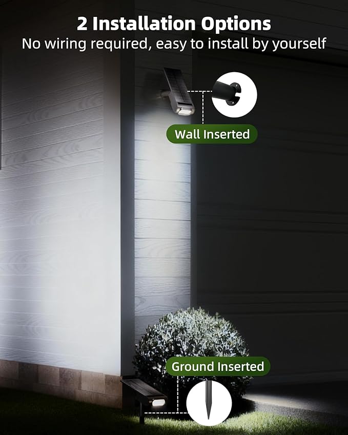 EZVALO Solar Spot Lights Outdoor IP67 Waterproof, Adjustable Solar Landscape - Image 6
