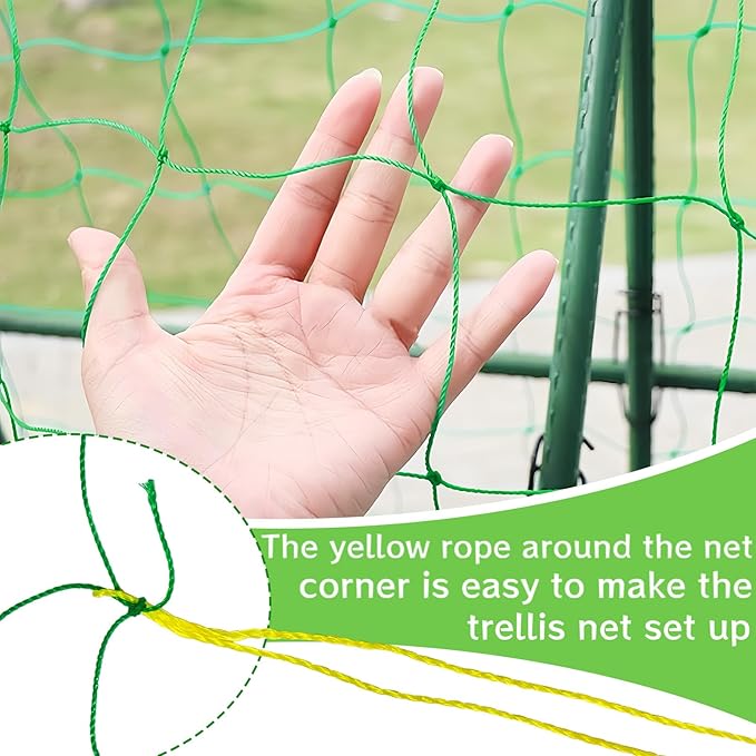 6.5x10FT Plant Trellis Netting, Garden Climbing Grow Net Heavy Duty Polyester - Image 3