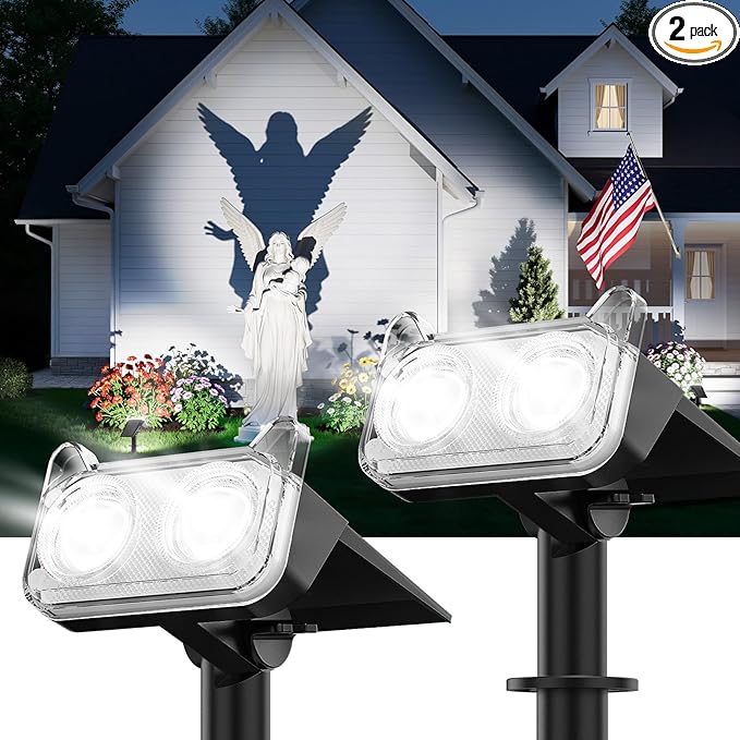 LETMY Solar Spot Lights Outdoor Waterproof by Letmy