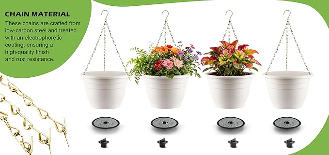Hanging Planters 10 Inch, Self Watering Hanging Basket - Image 6