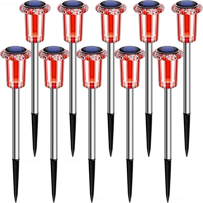 Valentine's Day Solar Lights Outdoor Decorations 10 Pack Candy Color LED - Image 2