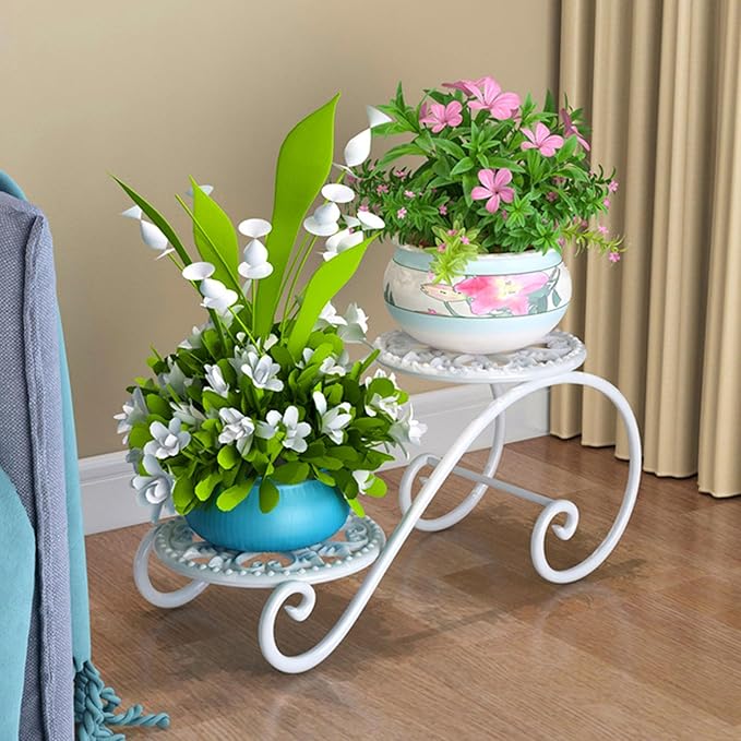 2 Tier White Plant Stand for Indoors, Beautiful Appearance And Cute Shape. - Image 4