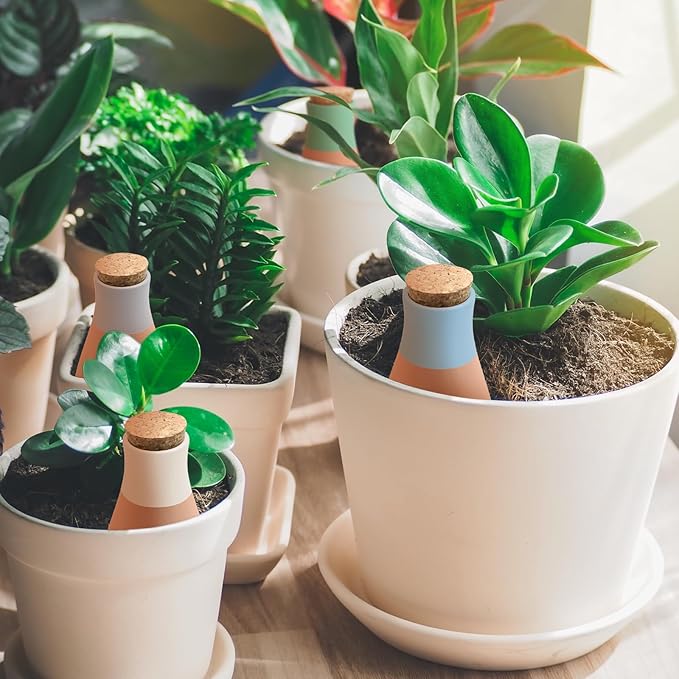 4PCS Terracotta Watering Spikes, Ollas Self Watering Globes, Slow Release Self - Image 5