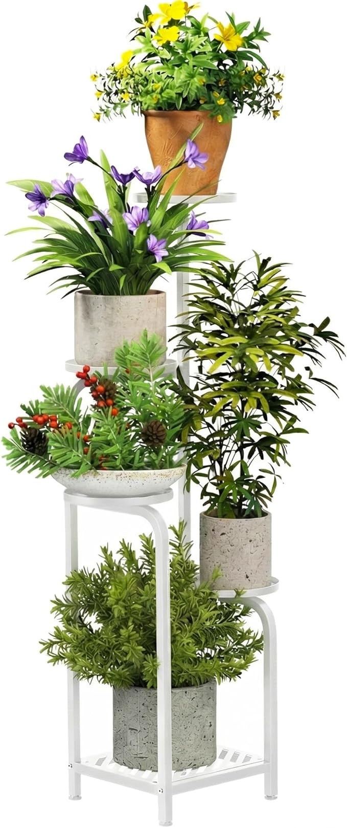 TOSKING 5 Tier Tall Plant Stand Indoor Outdoor, Heavy Duty Corner Shelf by TOSKINGESSENCE