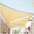 ColourTree 10' x 10' x 10' Beige Sun Shade Sail Triangle CTSLT10 by ColourTree